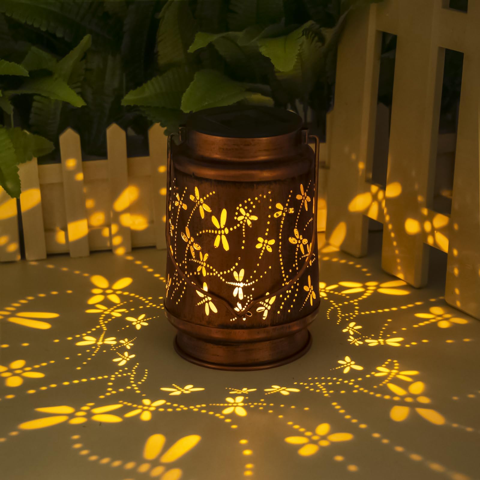 Hummingbird Solar Lantern Lights Outdoor Hanging, Metal Decor Lanterns-Waterproof LED Decorative Light for Garden Patio Yard Lawn Backyard Front Porch as Gifts for Mom Grandma Women