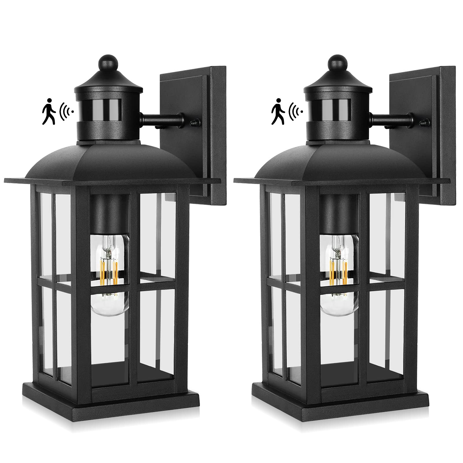 Outdoor Light - Advanced Dusk to Dawn Exterior Lantern Fixtures Wall Sconce, Waterproof Porch Light Fixtures Wall Mount for Entryway Garage, Anti-Rust 100% Aluminum