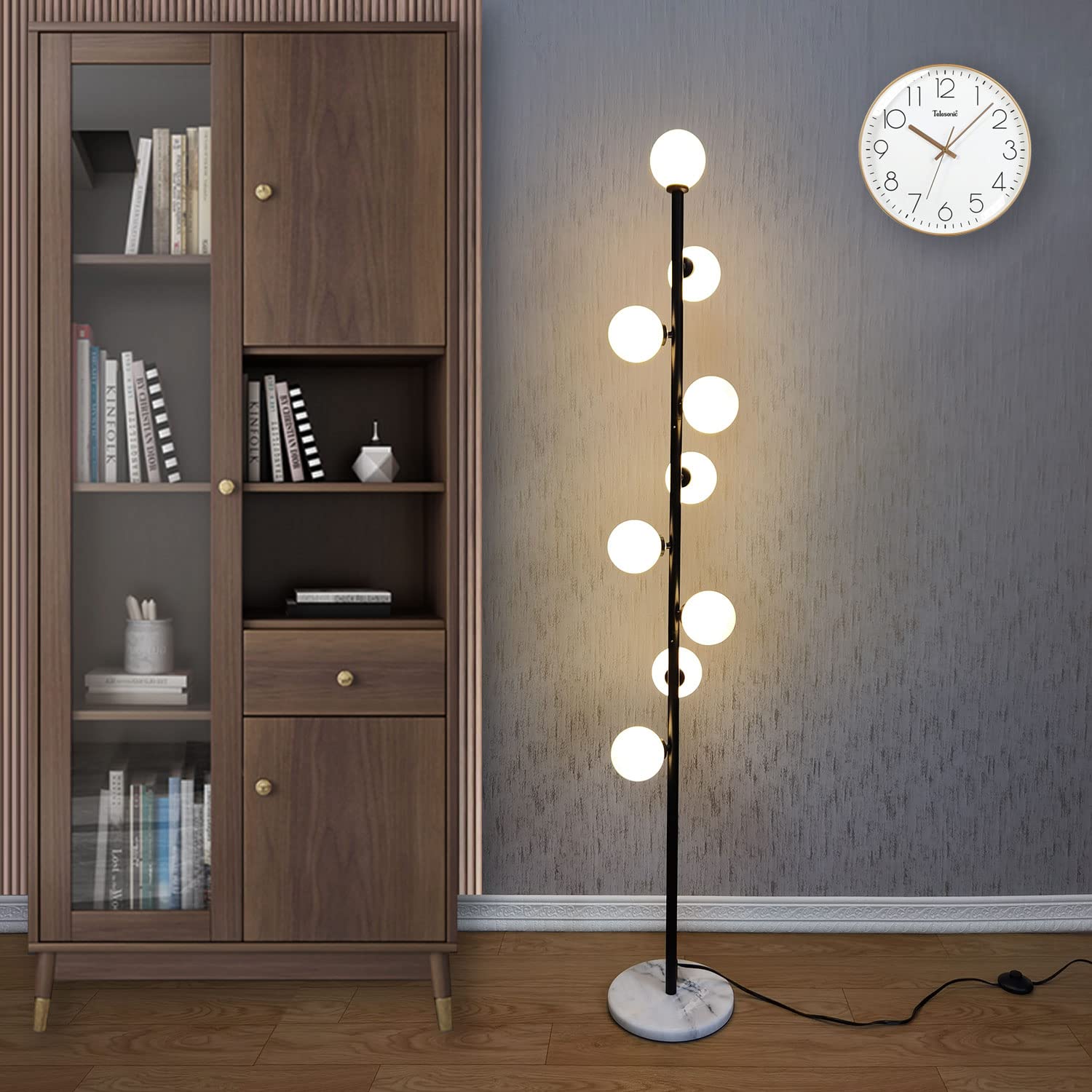 Lighting KU300198 Cozy Elegant Modern Creative Floor Lamp for Living Room,Bedroom,Office,9 Lights