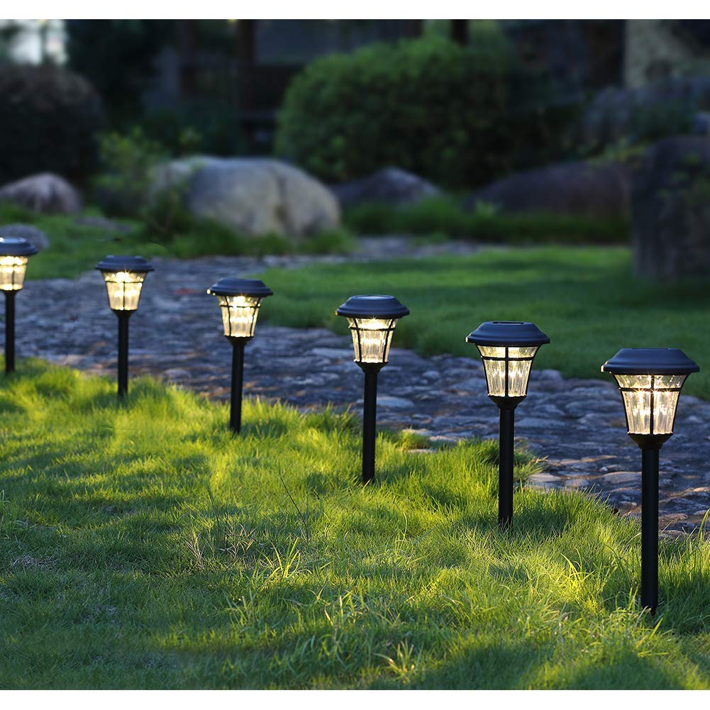 12 Pack Solar Pathway Lights Outdoor Solar Garden Lights for Patio, Yard, Driveway