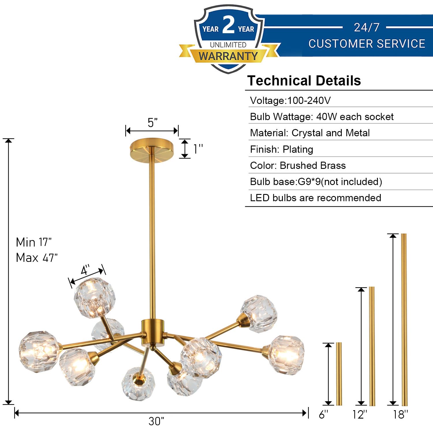 Sputnik Chandeliers for Dining Room Light Fixture, Modern Crystal Chandeliers, 9 Lights Gold Chandelier for Living Room Bedroom, Dining Room Chandelier Over Table, Kitchen Light Fixtures