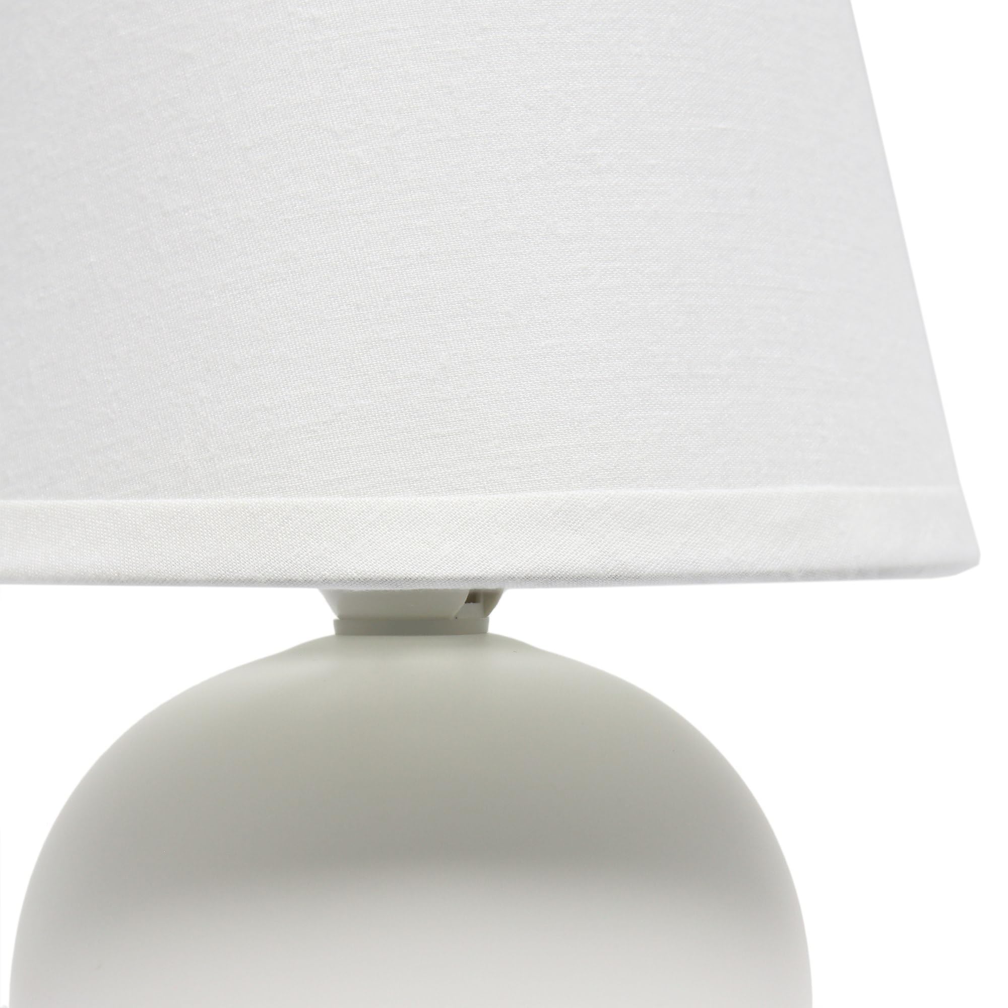 Mini Ceramic Globe Table Lamp, Off White