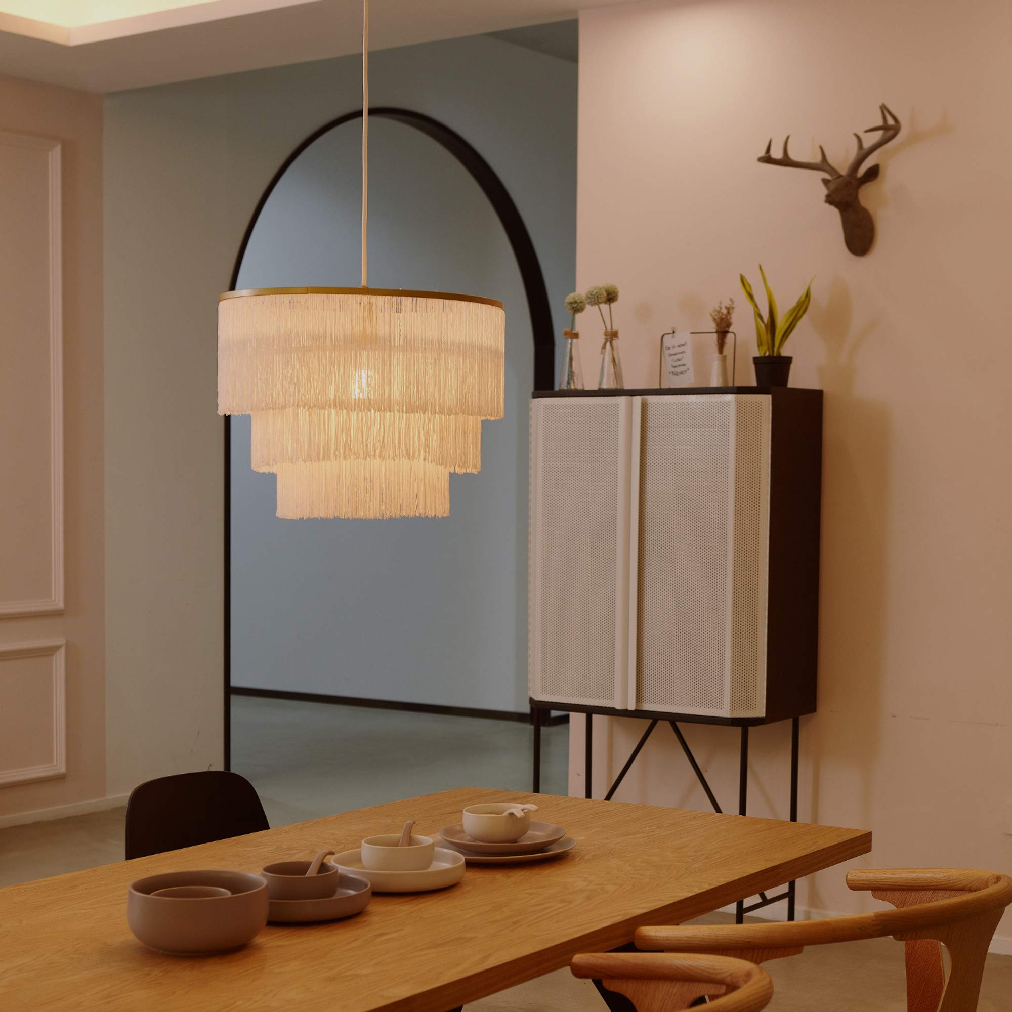 1-Light Pendant Lighting, Matte Brass, Frosted Ribbed Glass Shade, Bulb Not Included