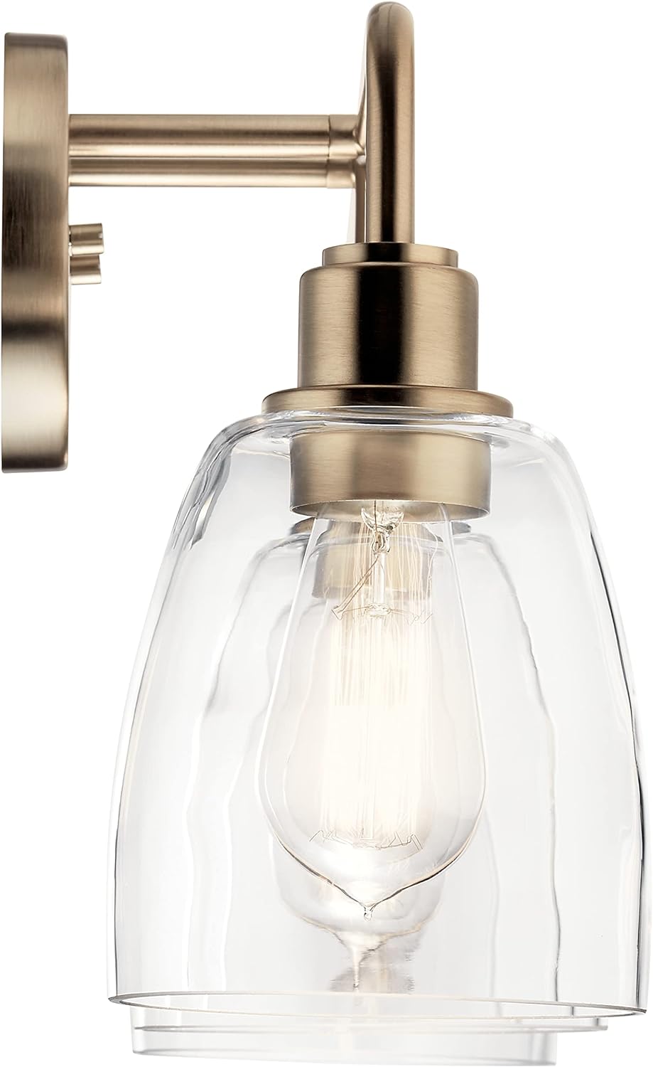 Kichler, Meller 24.25 Inch 3 Light Vanity Light with Clear Glass in Champagne Bronze, 55102CPZ