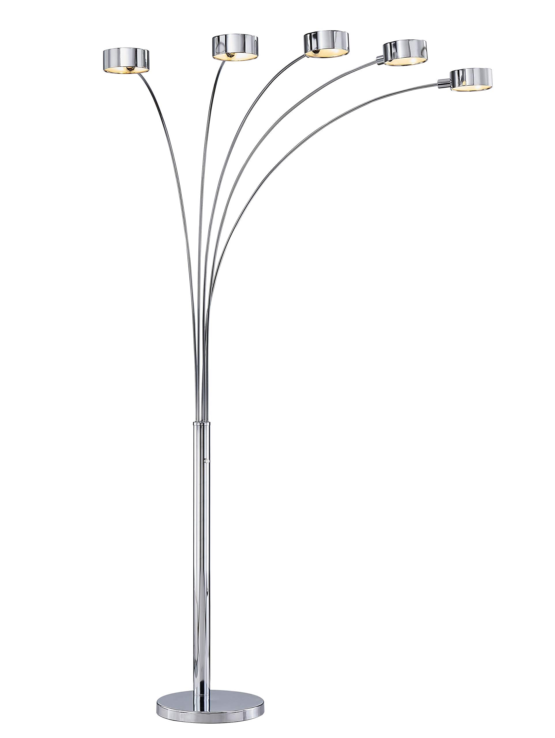 USA Micah - 5 Arc Floor Lamp w/Dimmer Switch, 360 Degree Rotatable Shades - Bright & Attractive, Brushed Black Nickel