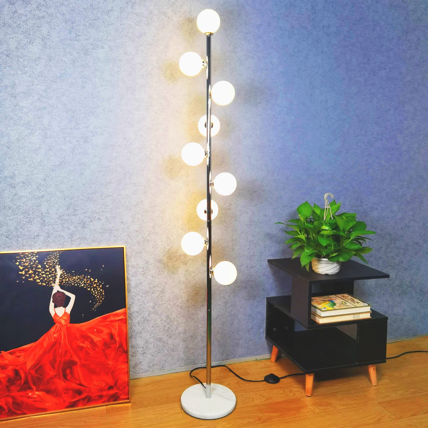 Lighting KU300198 Cozy Elegant Modern Creative Floor Lamp for Living Room,Bedroom,Office,9 Lights