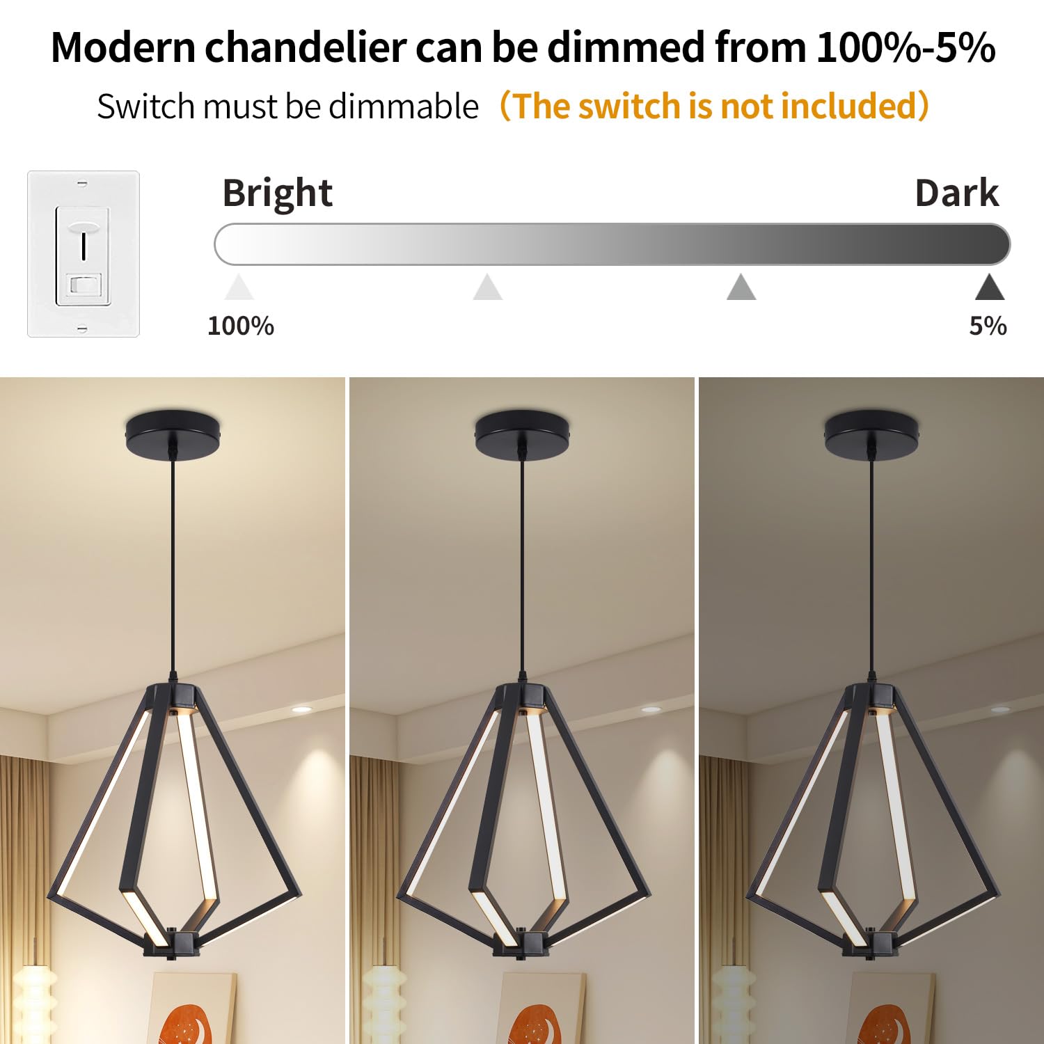 Modern LED Chandelier Dimmable 2 Ring Gold Pendant Light Acrylic 34W 4000K Height-Adjustable Modern Chandelier for Dining Room Living Room Bedroom Kitchen Island Foyer Stairway