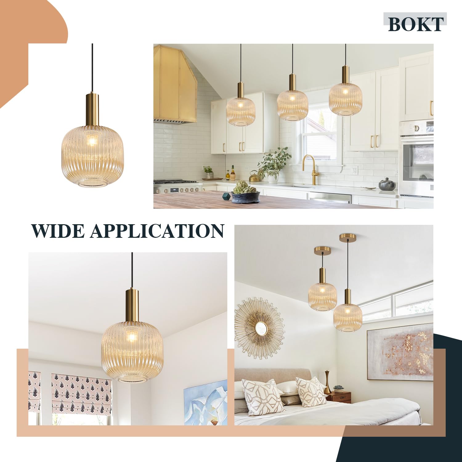 BOKT Modern Smokey Gray Glass Globe Pendant Light Adjustable 3-Light Cluster Pendant Lights Open Glass Kitchen Island Pendant Chandelier Vintage Multi Light Pendant Lighting Cluster Chandeliers