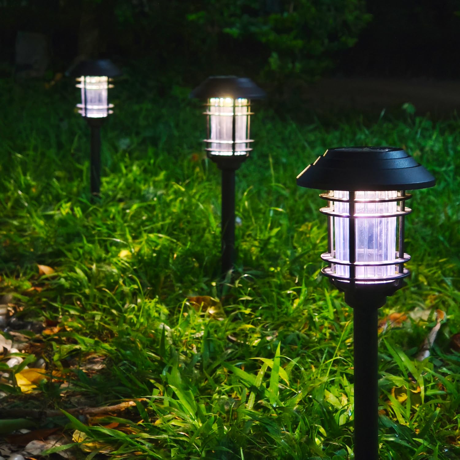 Solar Lights Outdoor Waterproof, 8 Pack LED Solar Garden Lights for Yard, Patio, Walkway, Landscape, Planter