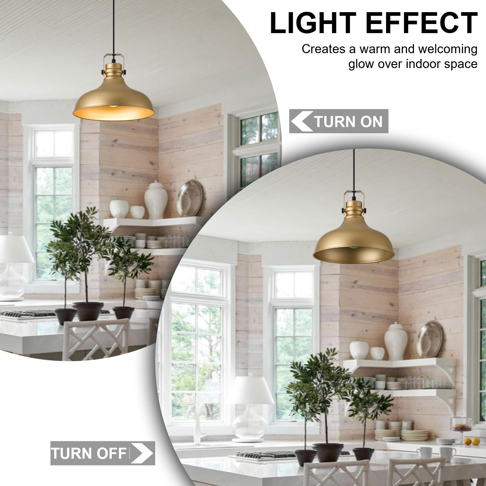 Black Farmhouse Pendant Lights Matte Pendant Lighting for Kitchen Island Industrial Adjustable Height Vintage Dome Hanging Light Fixtures for Barn, Dining Room 3 Packs