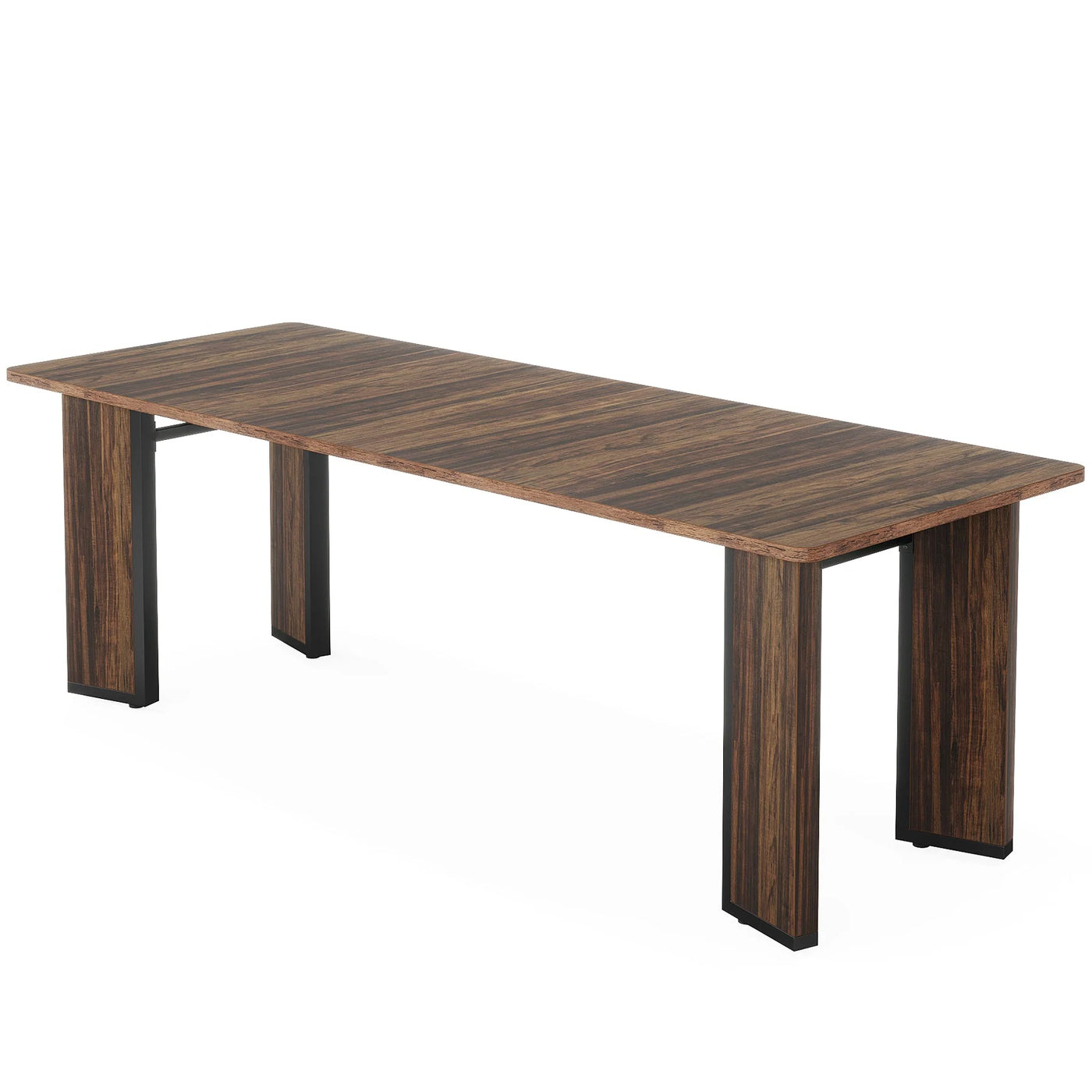 Mesa de comedor Rocco de 78,8 pulgadas, mesa de cocina rectangular de madera para 6-8 personas