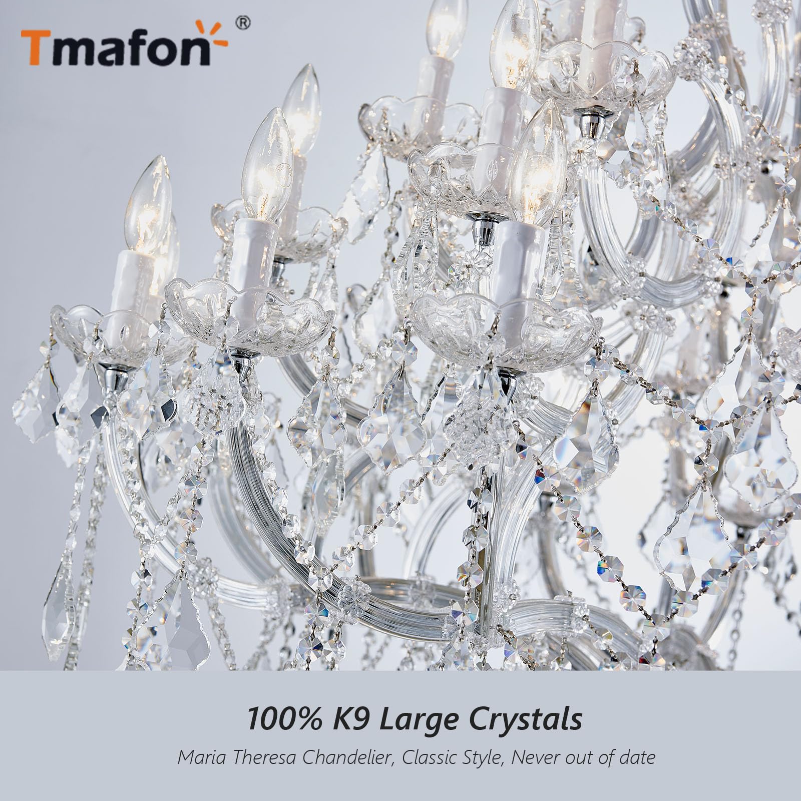 Large Gold Chandelier Light Fixtures - 36 Lights, 4 Layers Modern Crystal Chandeliers for Hotel, Lobby, Foyer, Entrance Hall, Staircase