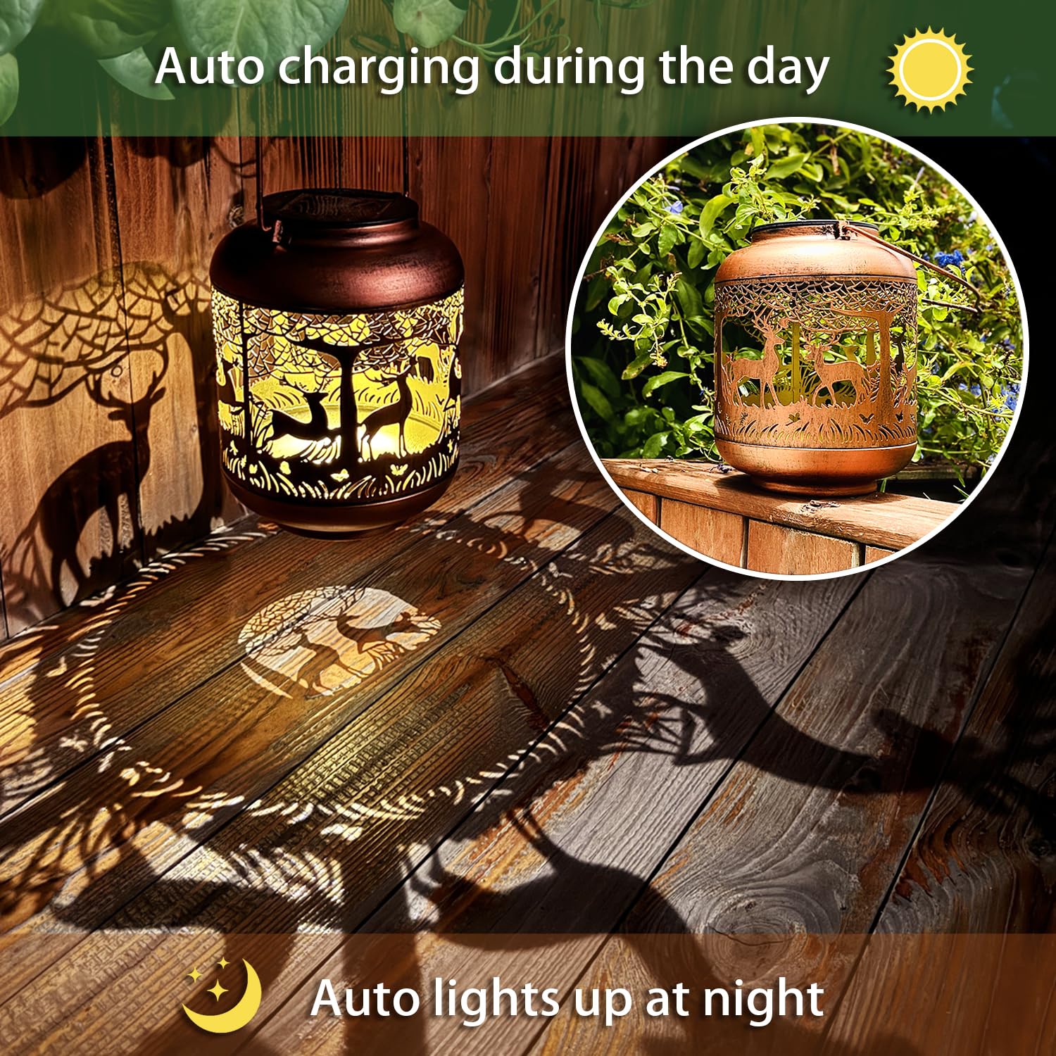 Hummingbird Solar Lanterns Outdoor Waterproof Hanging Solar Lights Hummingbird Gifts for Women Men Metal Bird Decorative LED Lanterns for Yard, Patio, Lawn, Tabletop, Pathway, Landscape, Garden Decor