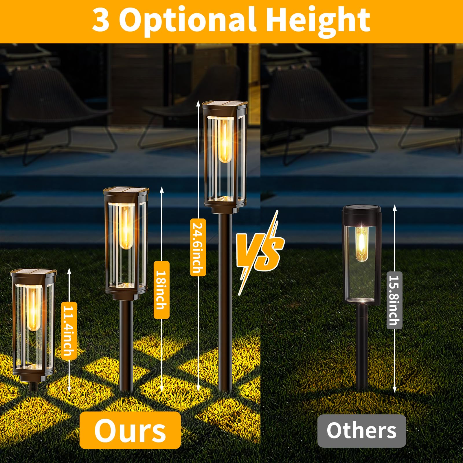 Solar Pathway Lights Outdoor, 6 Pack Solar Garden Lights Waterproof Bright LED Path Lights Solar Powered for Outside Yard Patio Lawn Walkway Driveway Decor Landscape Lighting (Cool White)