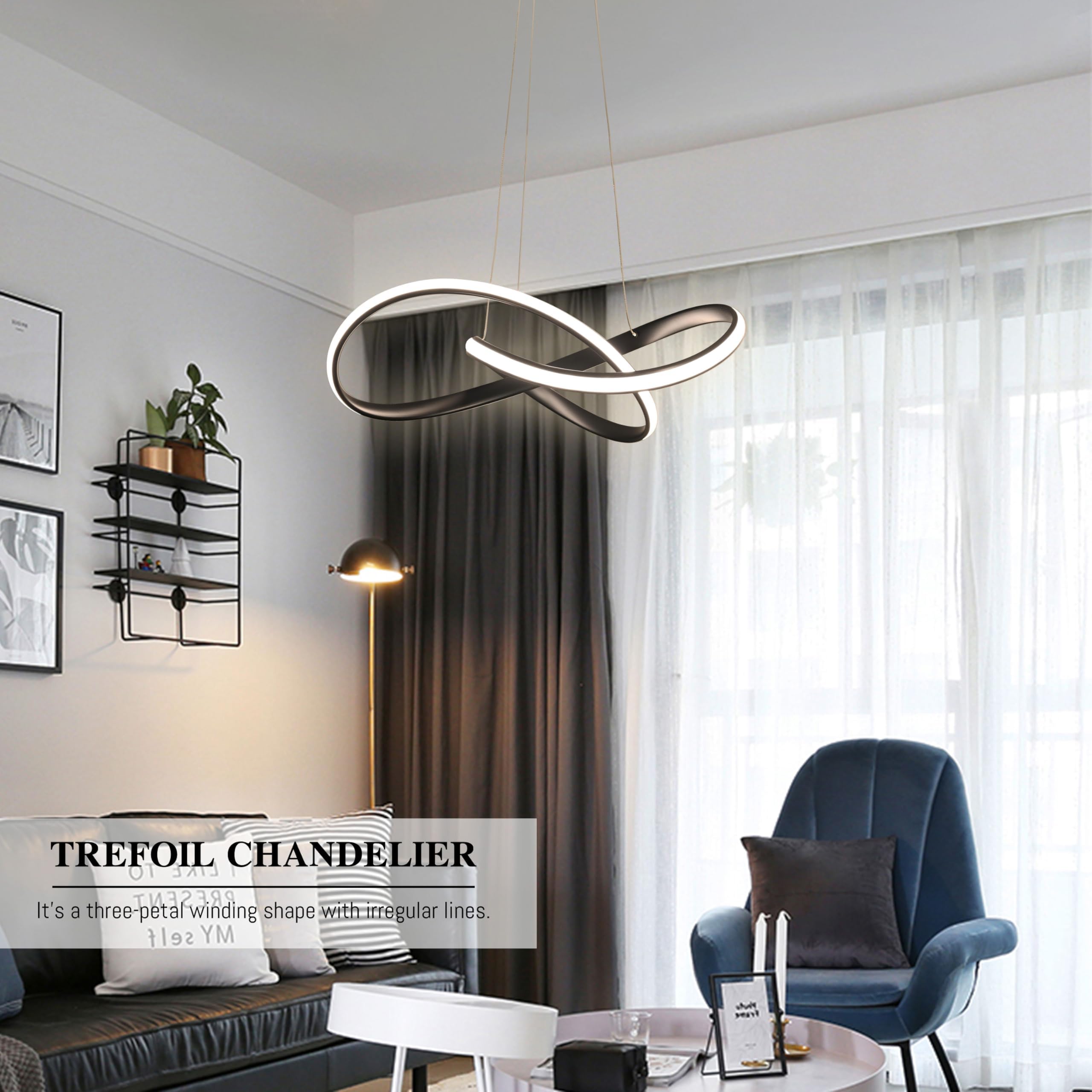 Modern LED Chandelier Contemporary Pendant Lighting Ring Light Fixture Gold with 4000K and 59in Height Adjustable Hanging Lamp for Kitchen Island Hallway Foyer Closet Corridor