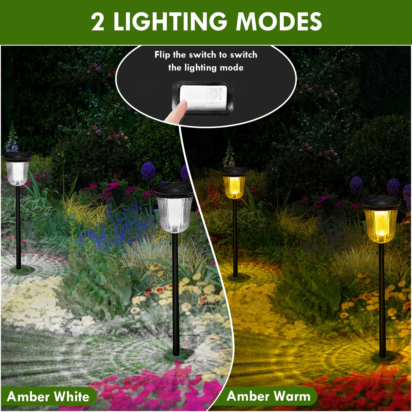 Outside Lights for Yard 6 Pack, Super Bright Solar Pathway Lights Outdoor Waterproof,Up to 14 Hrs Auto On/Off Solar Garden Lights, Solar Powered Landscape Lighting for Path Yard Garden Walkway