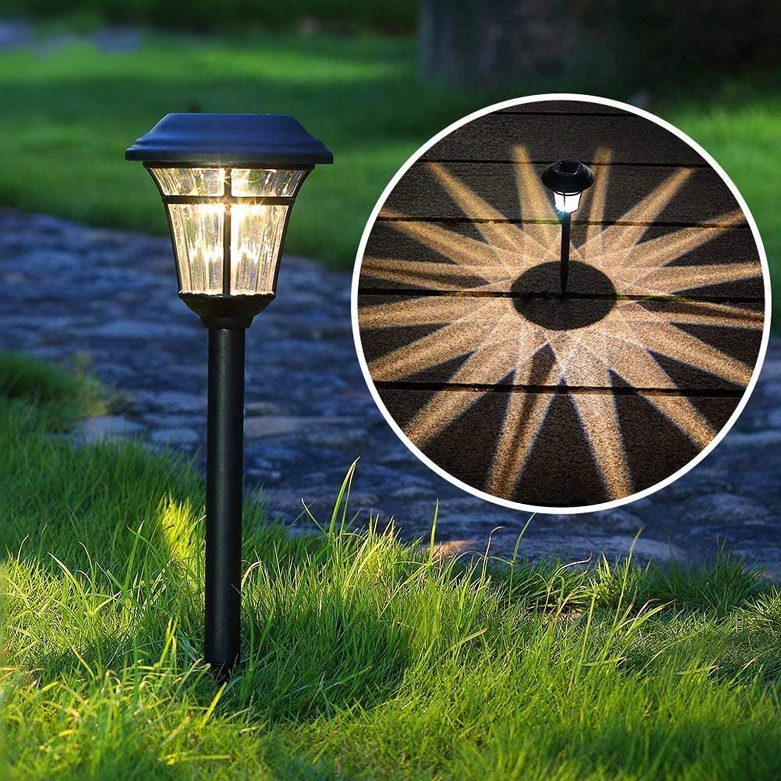 12 Pack Solar Pathway Lights Outdoor Solar Garden Lights for Patio, Yard, Driveway