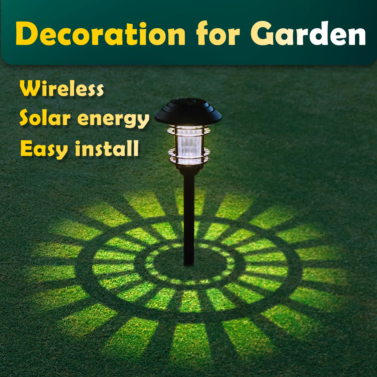 Solar Lights Outdoor Waterproof, 8 Pack LED Solar Garden Lights for Yard, Patio, Walkway, Landscape, Planter