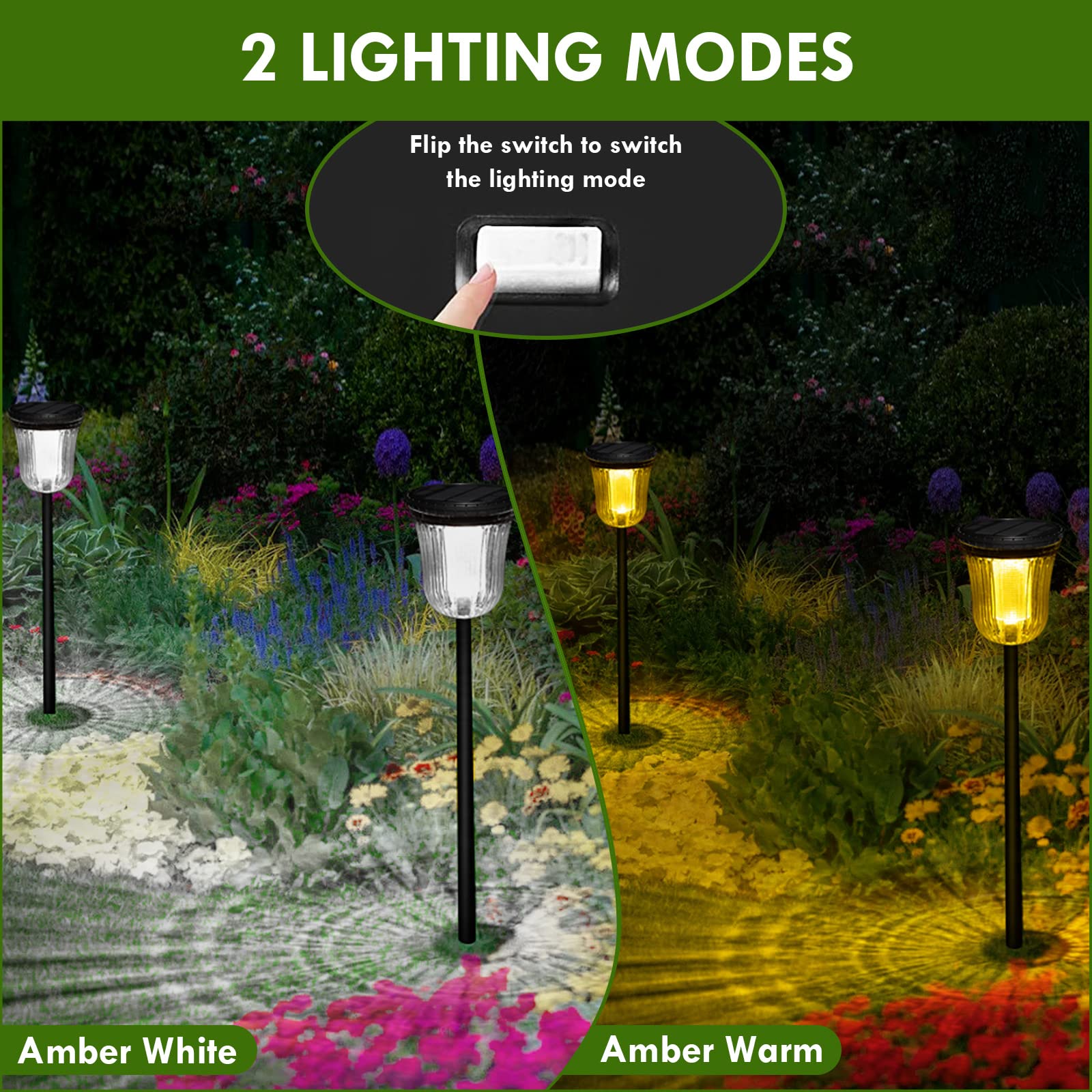 Outside Lights for Yard 6 Pack, Super Bright Solar Pathway Lights Outdoor Waterproof,Up to 14 Hrs Auto On/Off Solar Garden Lights, Solar Powered Landscape Lighting for Path Yard Garden Walkway