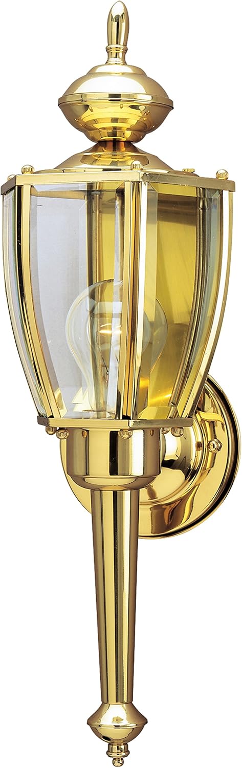 One-Light Wall Lantern, Gold