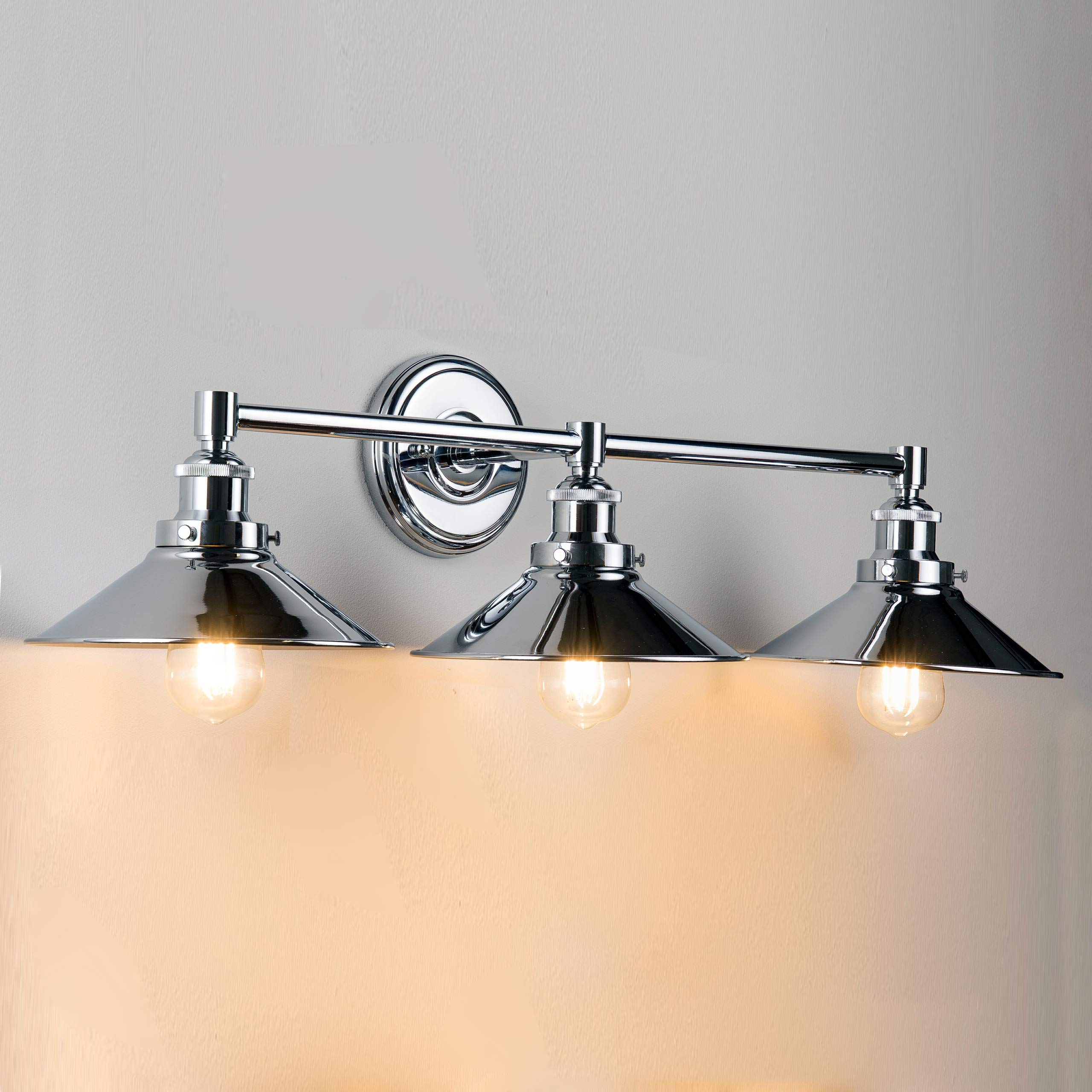 2 Light Bathroom Vanity Light Industrial Brushed Nickel Bathroom Light Fixtures above Mirror Bathroom Light Farmhouse Vanity Lights for Bathroom Lighting, Bulb Included