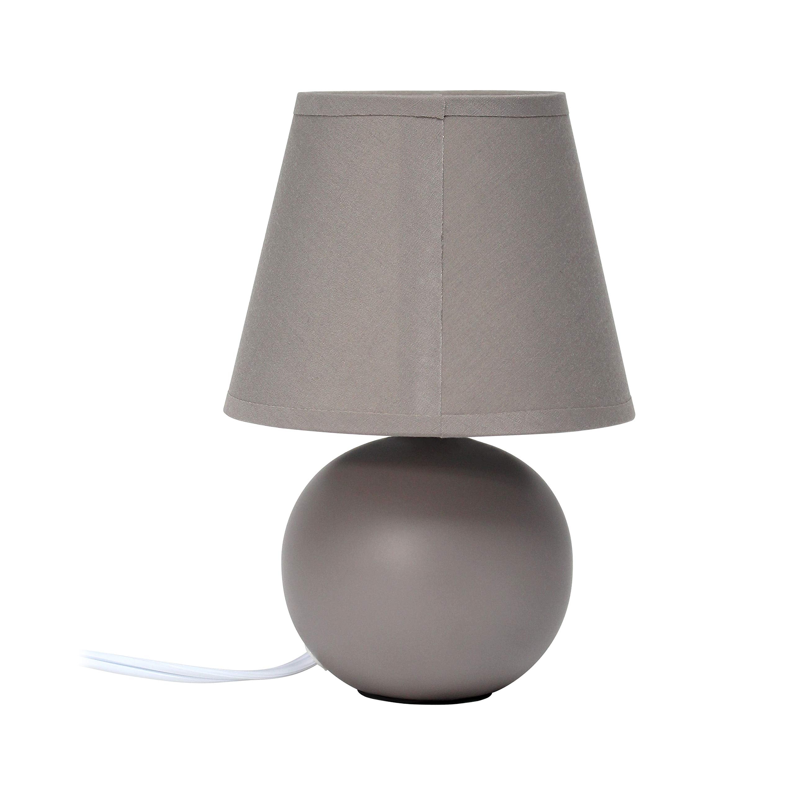 Mini Ceramic Globe Table Lamp, Off White