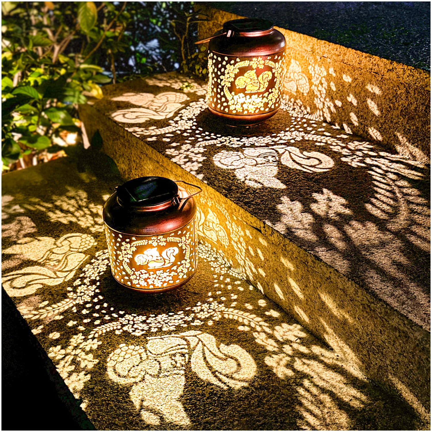 Hummingbird Solar Lanterns Outdoor Waterproof Hanging Solar Lights Hummingbird Gifts for Women Men Metal Bird Decorative LED Lanterns for Yard, Patio, Lawn, Tabletop, Pathway, Landscape, Garden Decor