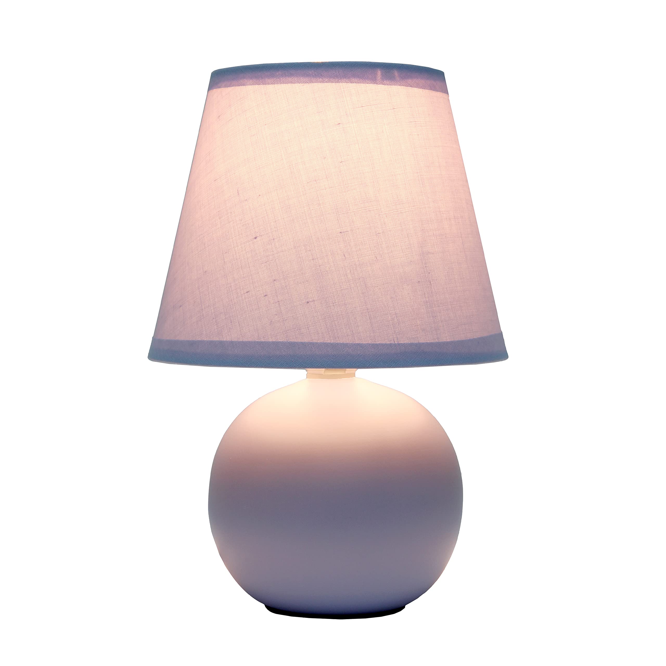 Mini Ceramic Globe Table Lamp, Off White