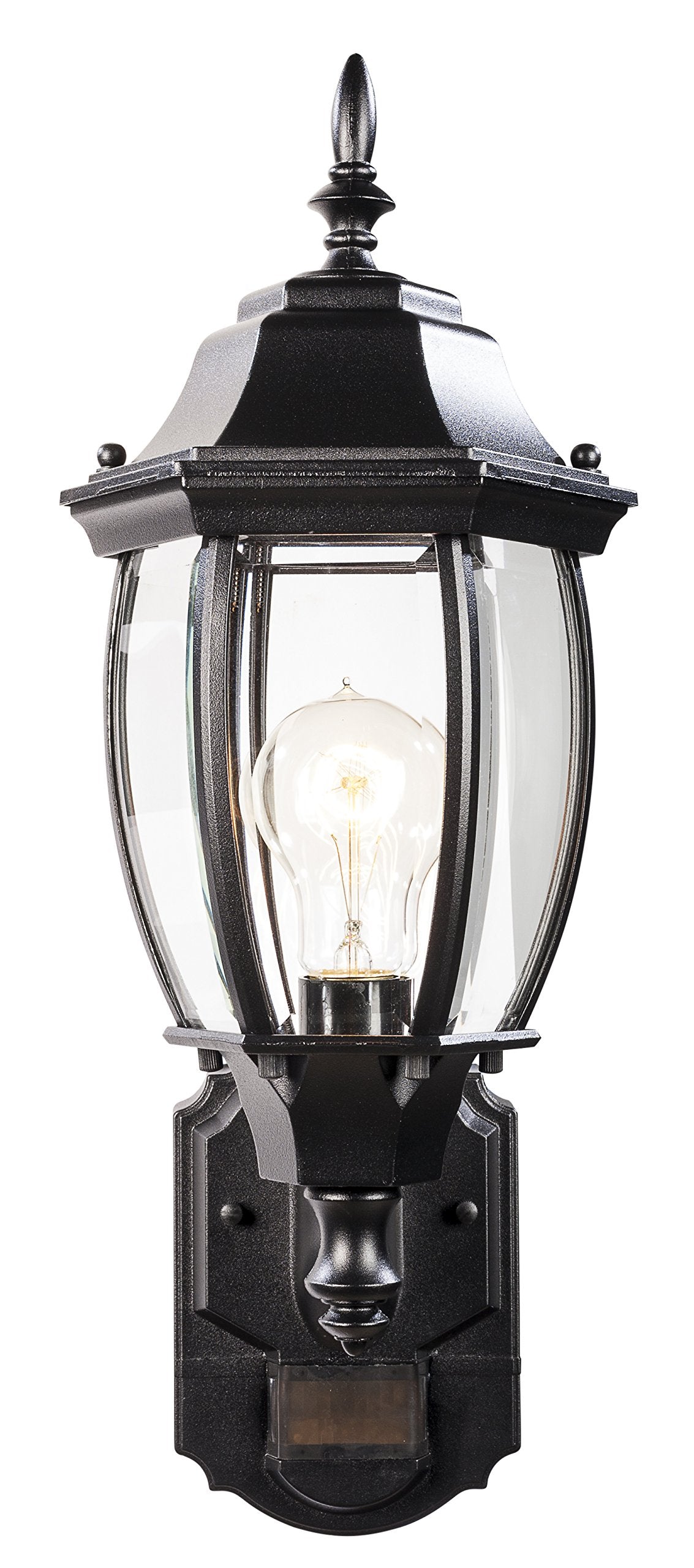 Heath Zenith HZ-4192-WH Six-Sided Die-Cast Aluminum Lantern, White with Beveled Glass, Bulb Not Included