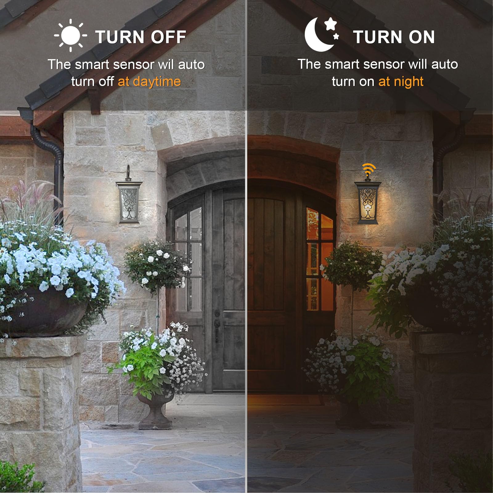 Outdoor Wall Lights Fixture, Exterior Wall Lanterns, Waterproof&All-Weather Wall Sconce, Porch Outside Lights for Entryway, House Front Door Patio Garage, E26 Base&Clear Seeded Glass.