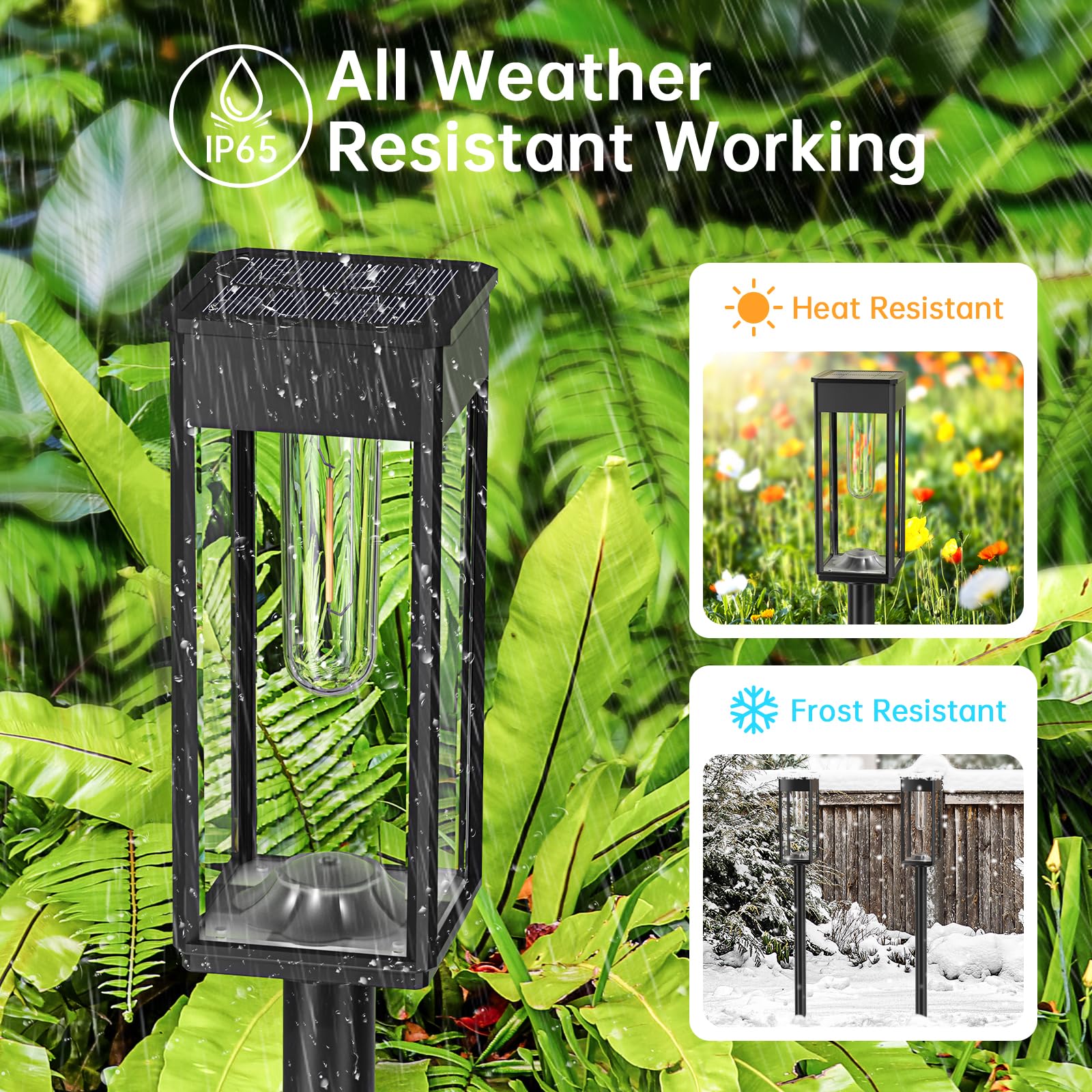 Solar Pathway Lights Outdoor,8 Pack Bright Solar Lights Outdoor,IP65 Waterproof Solar Garden Lights Solar Powered Landscape Lighting for Yard Patio Walkway Driveway Pathway (Cool White)