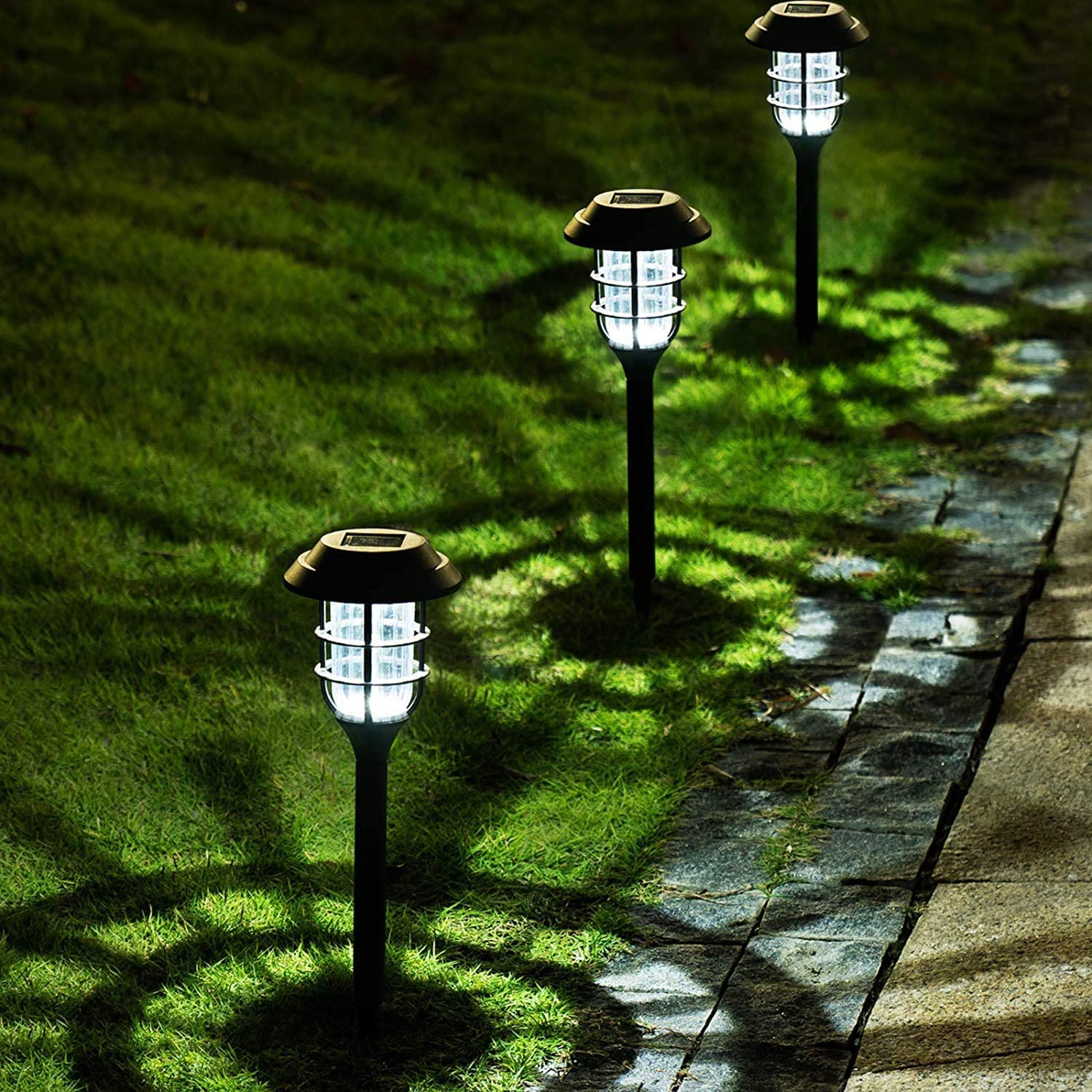 Solar Lights for Outside, Solar Outdoor Path Lights, Garden Lights Waterproof, Solar Powered Landscape Lighting for Yard, Garden, Pathway, Patio, Porch, Walkway, Driveway, 8 Pack(Cold White)