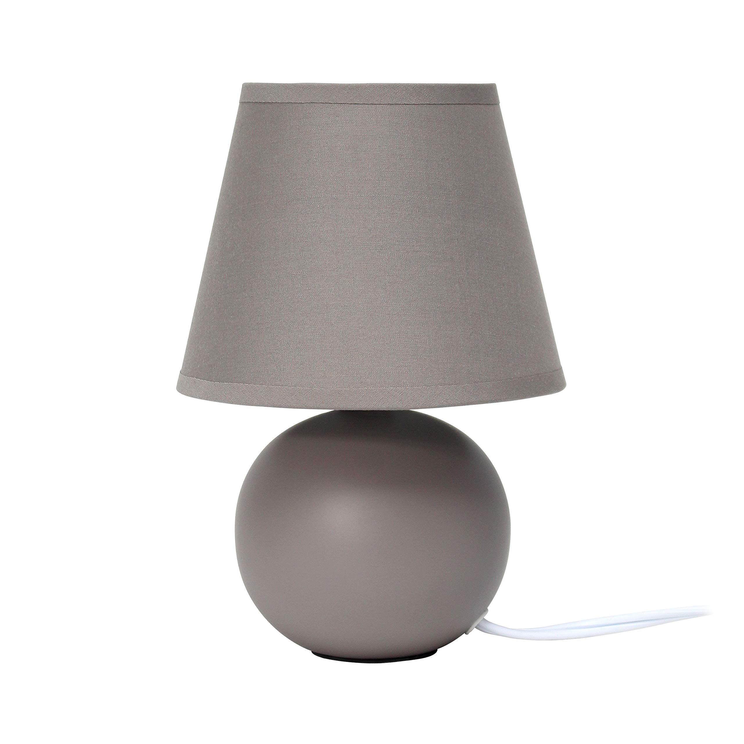 Mini Ceramic Globe Table Lamp, Off White