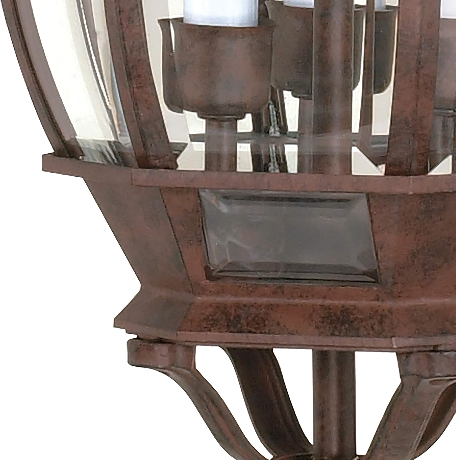 Three Light Hanging Lantern, Bronze/Dark