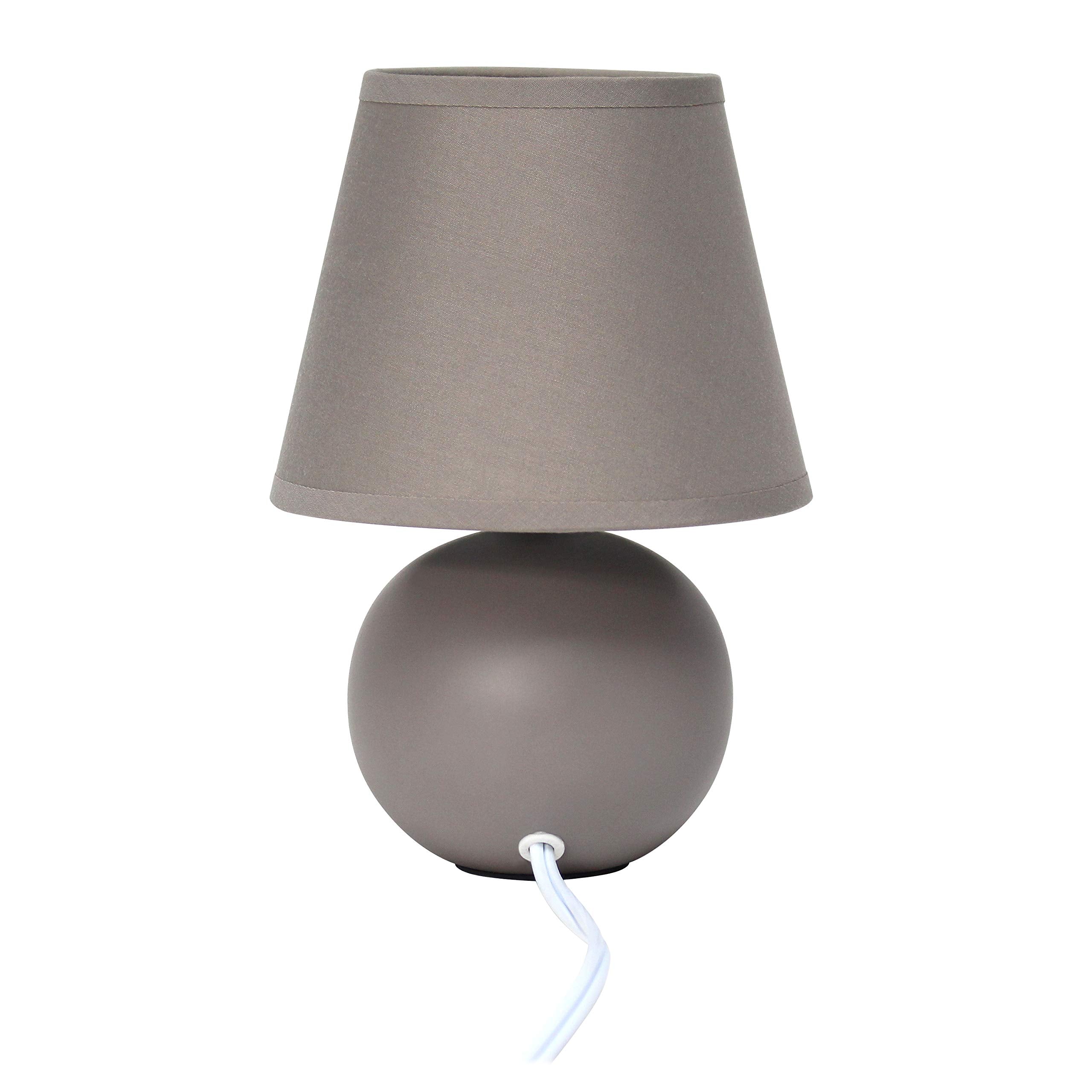 Mini Ceramic Globe Table Lamp, Off White