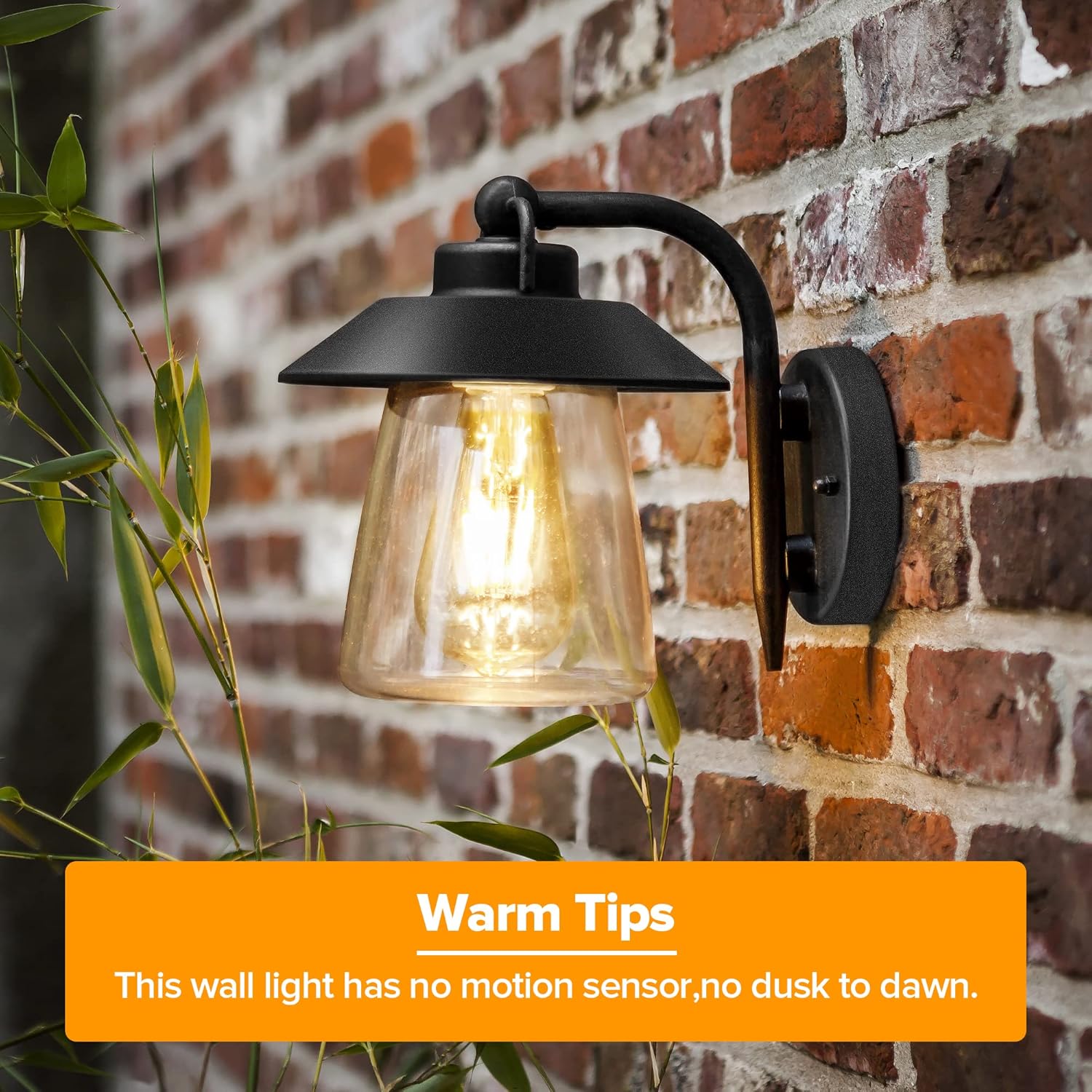 Outdoor Indoor Wall Lantern, Farmhouse Barn Wall Sconce Lighting Fixture,Matte Black Finish Anti-Rust Wall Mount Light, Waterproof Wall lamp with Clear Glass for Porch, Exterior, Patio