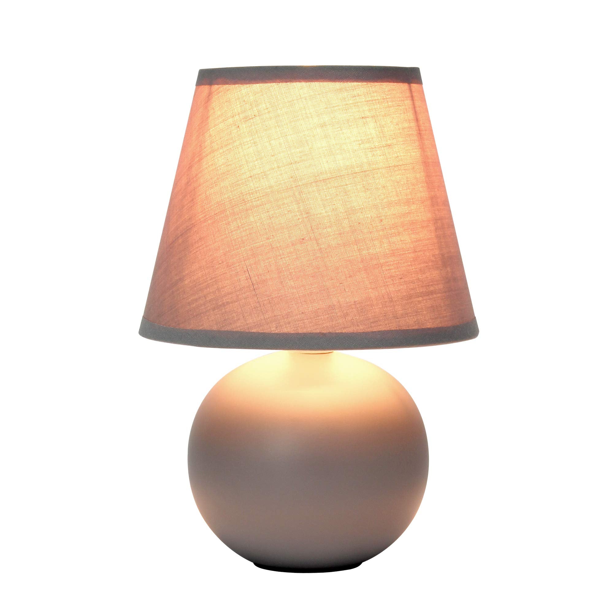 Mini Ceramic Globe Table Lamp, Off White