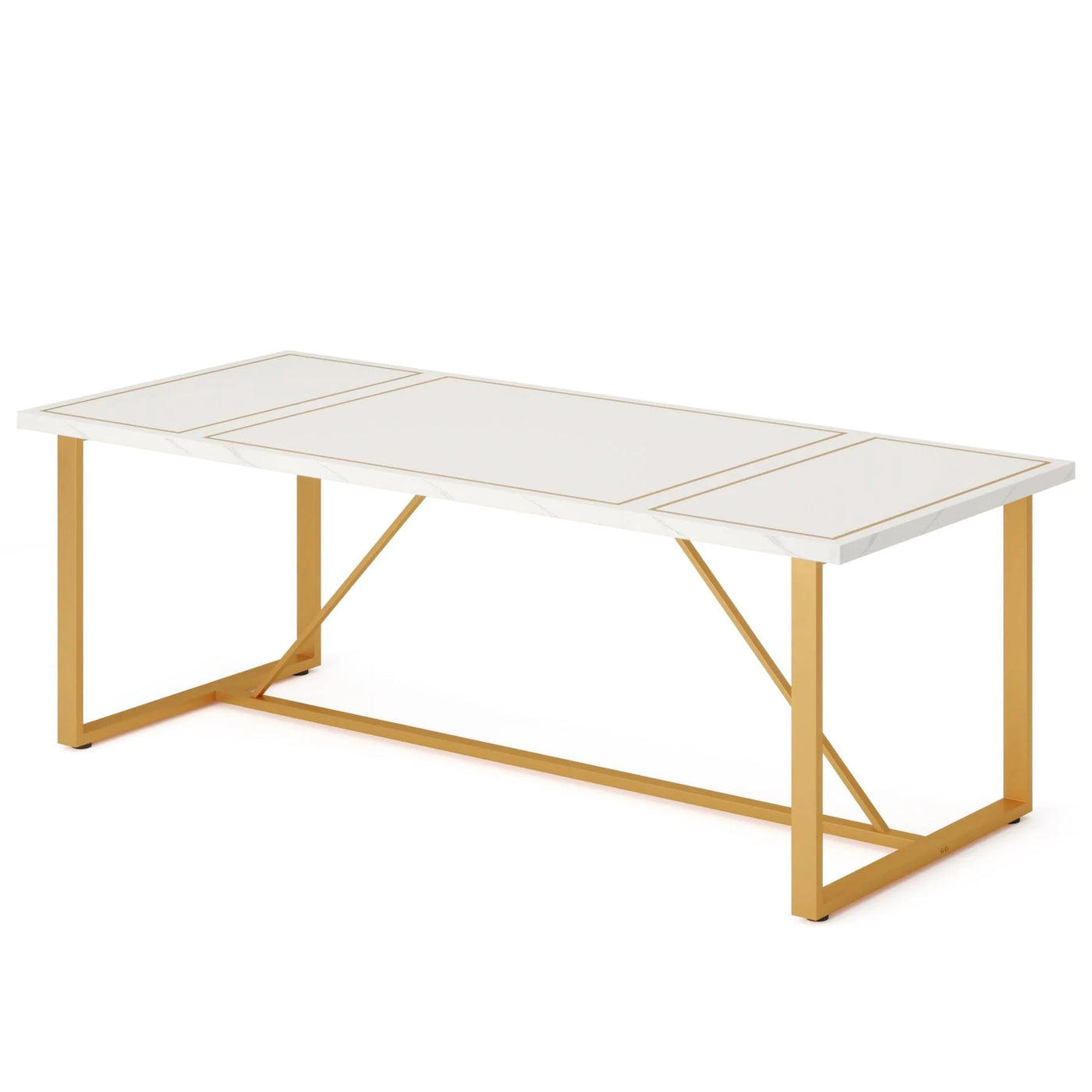 Cest Wooden Modern Dining Table | 70.9" Rectangle Dinner Table for 6-8 People