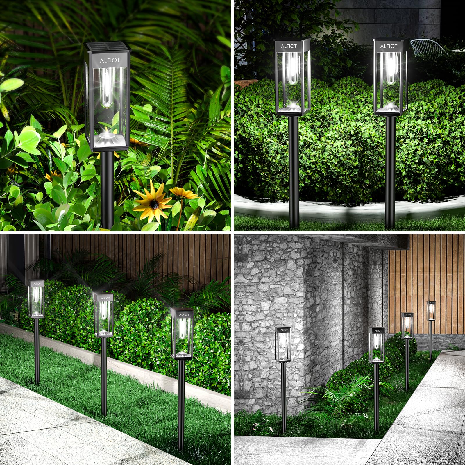 Solar Pathway Lights Outdoor,8 Pack Bright Solar Lights Outdoor,IP65 Waterproof Solar Garden Lights Solar Powered Landscape Lighting for Yard Patio Walkway Driveway Pathway (Cool White)