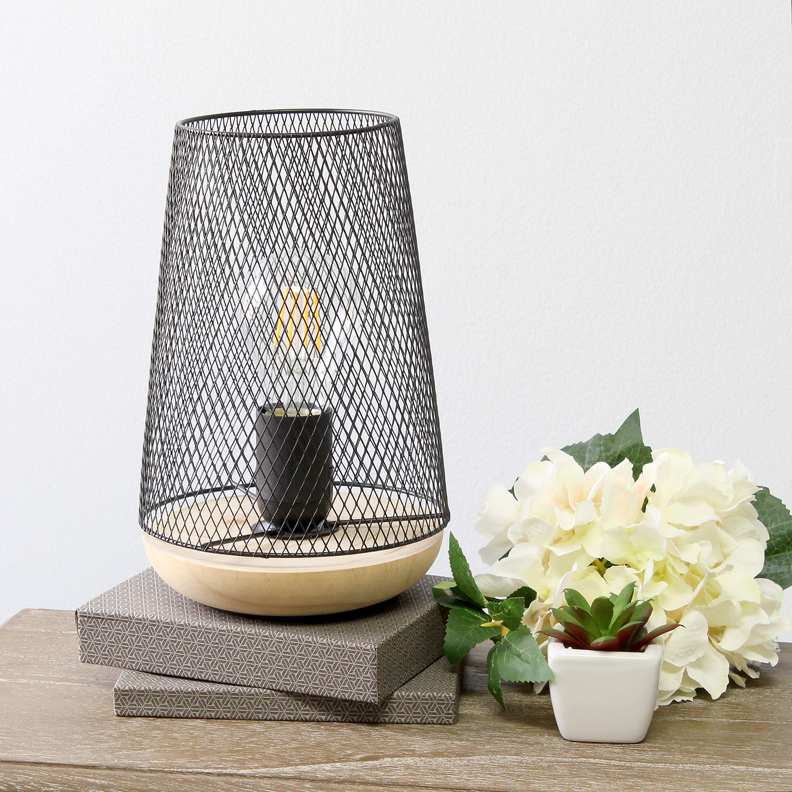 Mesh Uplight Table Lamp, Black