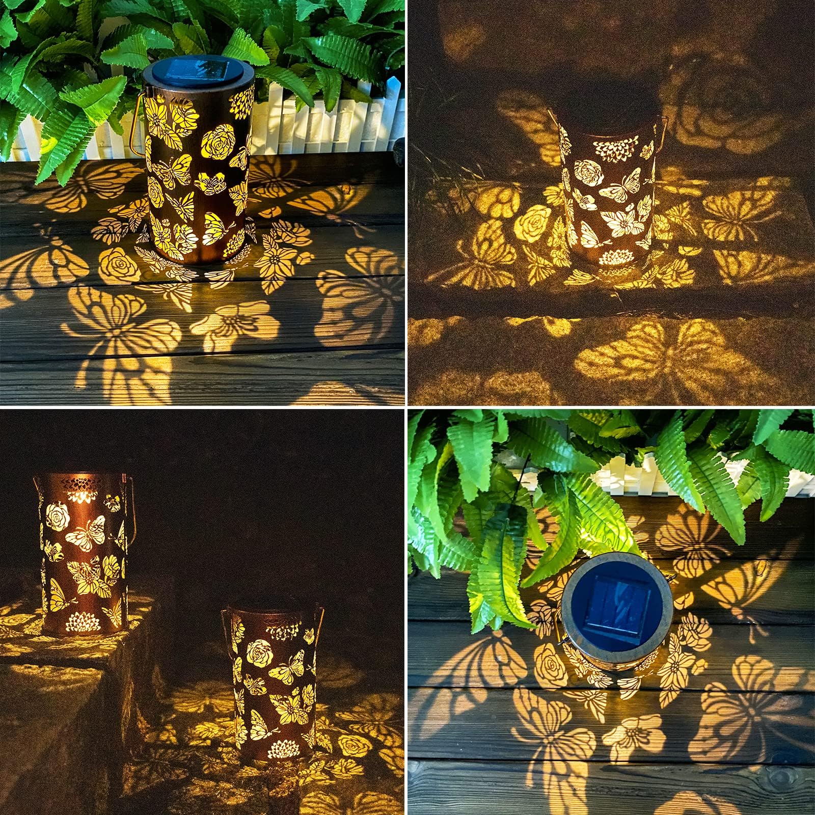 Hummingbird Solar Lantern Lights Outdoor Hanging, Metal Decor Lanterns-Waterproof LED Decorative Light for Garden Patio Yard Lawn Backyard Front Porch as Gifts for Mom Grandma Women