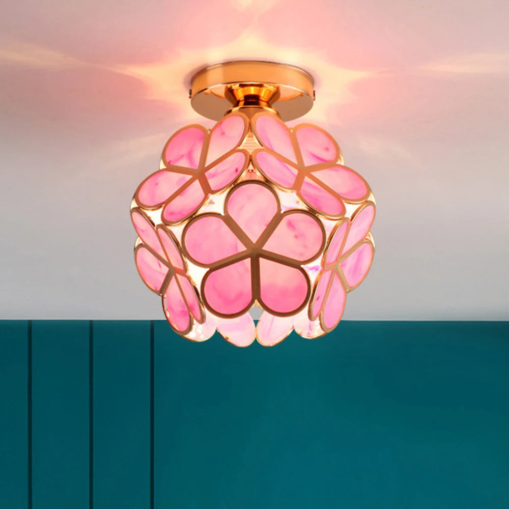 Crystal Petal Ceiling Light Modern Aisle Porch Balcony LED Lamps for Bedroom Living Room Corridor Balcony Nodic Lights