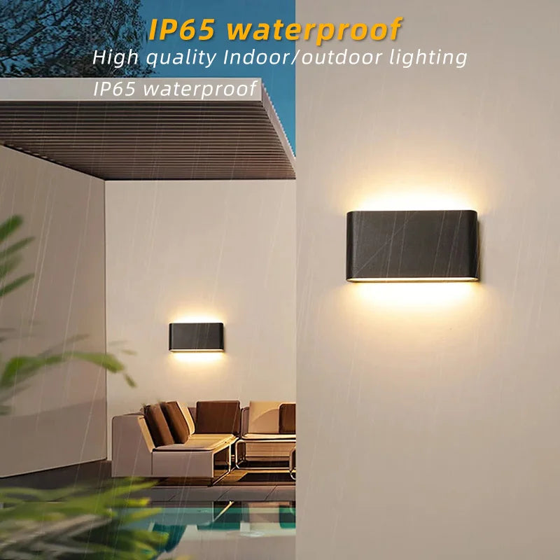 LED Wall Lamp Outdoor Waterproof IP65 Interior Wall Light 6W12W Porch Garden Lights Aluminum Bedroom Living Room Stairs Lighting