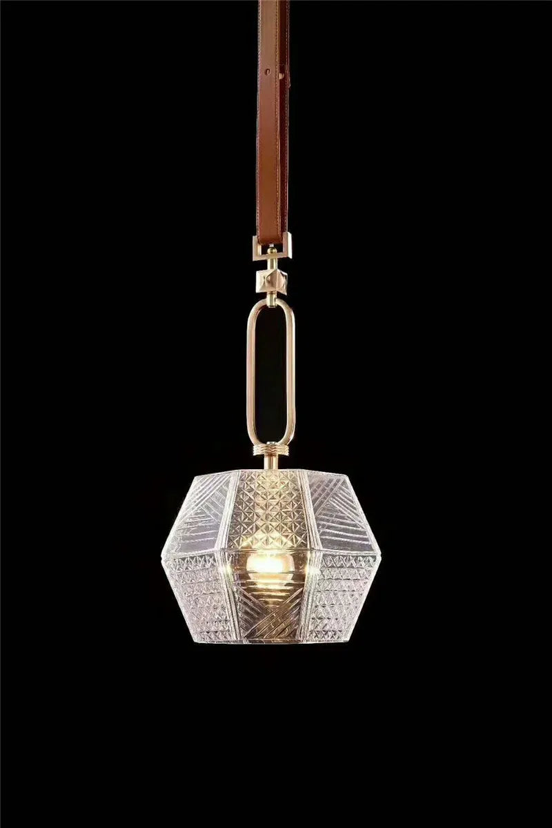 Modern Glass Pendant Lamps Fixture Bedroom Bedside Belt Hanging Light Luminaire Kitchen Lighting Home Decoration Suspension