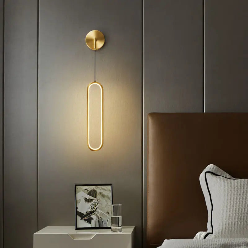 Light Luxury Bedroom Bedside Wall Lamp Modern Minimalist Living Room Background Wall Lamp Nordic Aisle Staircase Wall Lamp