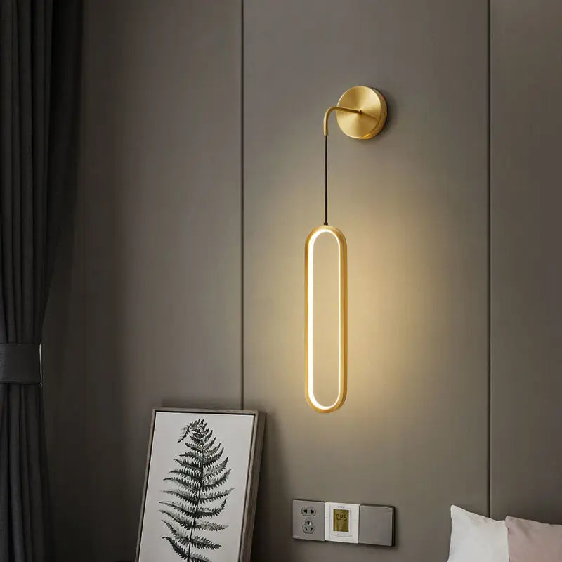 Light Luxury Bedroom Bedside Wall Lamp Modern Minimalist Living Room Background Wall Lamp Nordic Aisle Staircase Wall Lamp