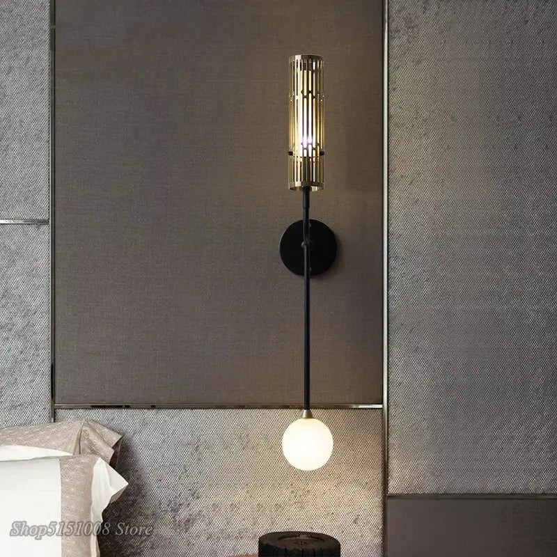 Modern LED Wall Lamp Nordic Living Room G4 Wall Sconce Light Luxury Creative Wall Lights Aisle Balcony Bedroom Decor Fixtures