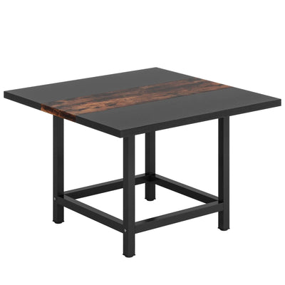 Uptown Square Dining Table | Farmhouse  Wooden Industrial Dinner Kitchen Table for 4
