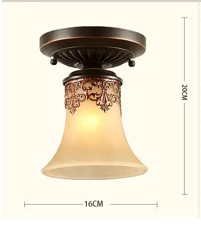 Glass Europe Vintage LED ceiling Light Home Lighting Living Room Lights Fixtures Luminaire Lamparas De Techo