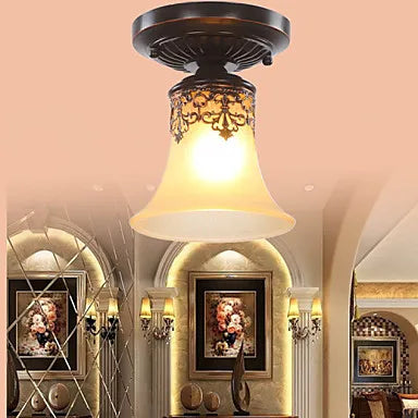 Glass Europe Vintage LED ceiling Light Home Lighting Living Room Lights Fixtures Luminaire Lamparas De Techo